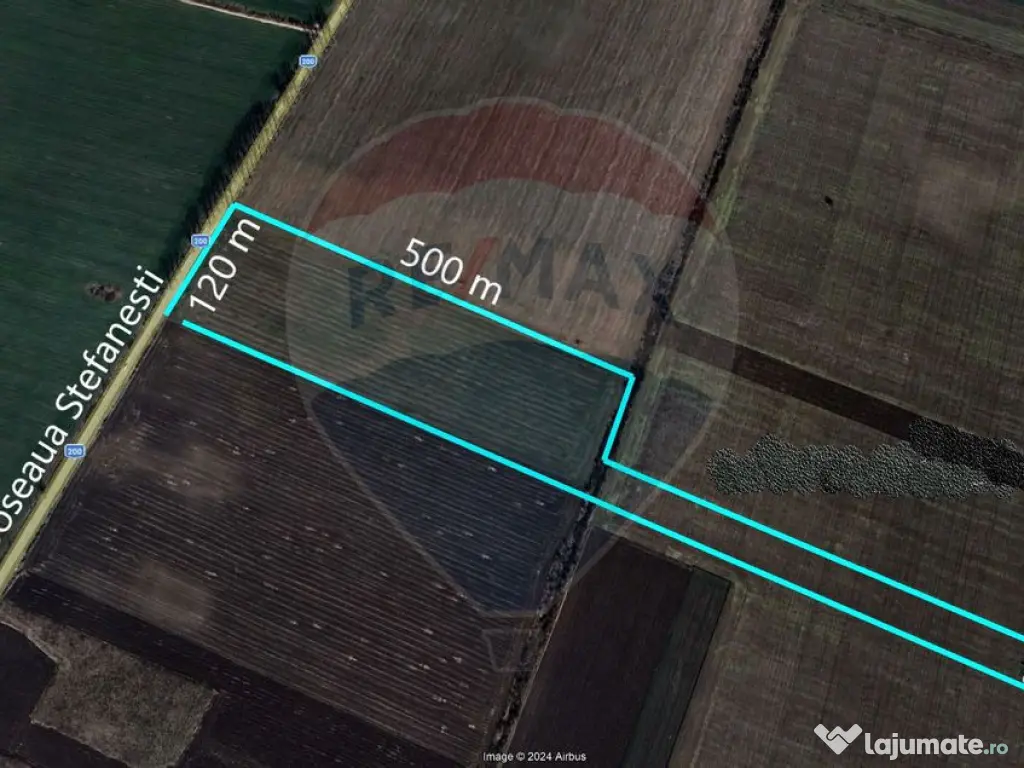 Teren intravilan 7.9 ha, Afumati, deschidere 120m, Soseau...