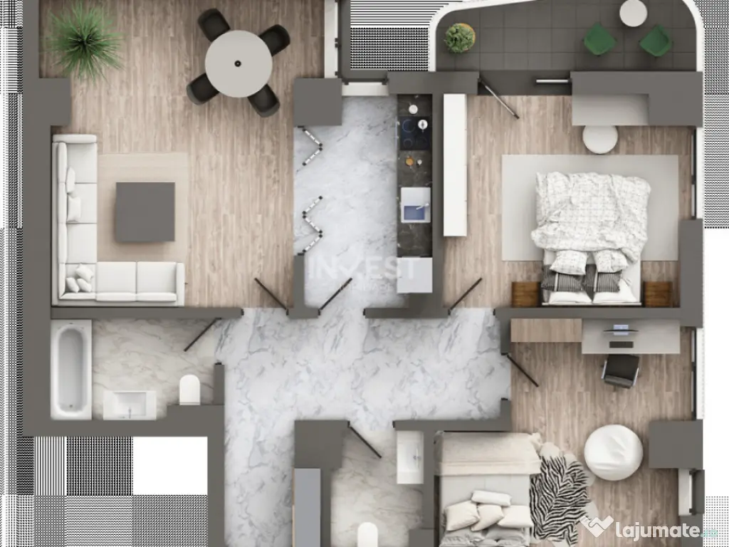 APARTAMENT CU 3 CAMERE DECOMANDAT, 2 BAI , COMPLEX PREMIUM + 