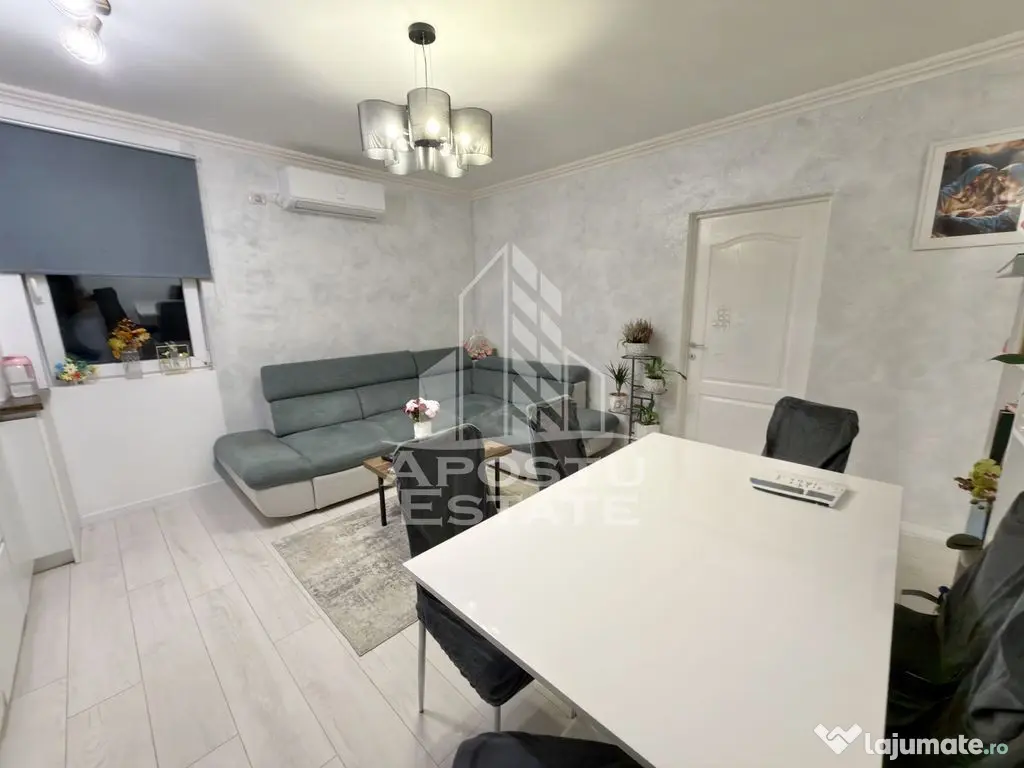 Apartament cu 3 camere mobilat si utilat la etaj intermed...