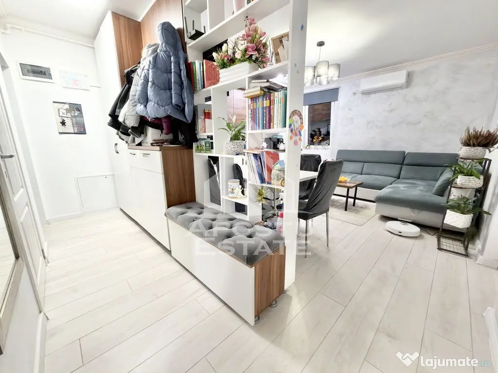 Apartament cu 3 camere mobilat si utilat la etaj intermed...