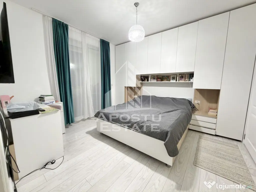Apartament cu 3 camere mobilat si utilat la etaj intermed...
