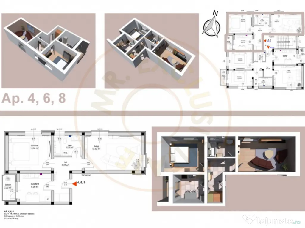 Apartament doua camere , str Campului, constructie 2025 