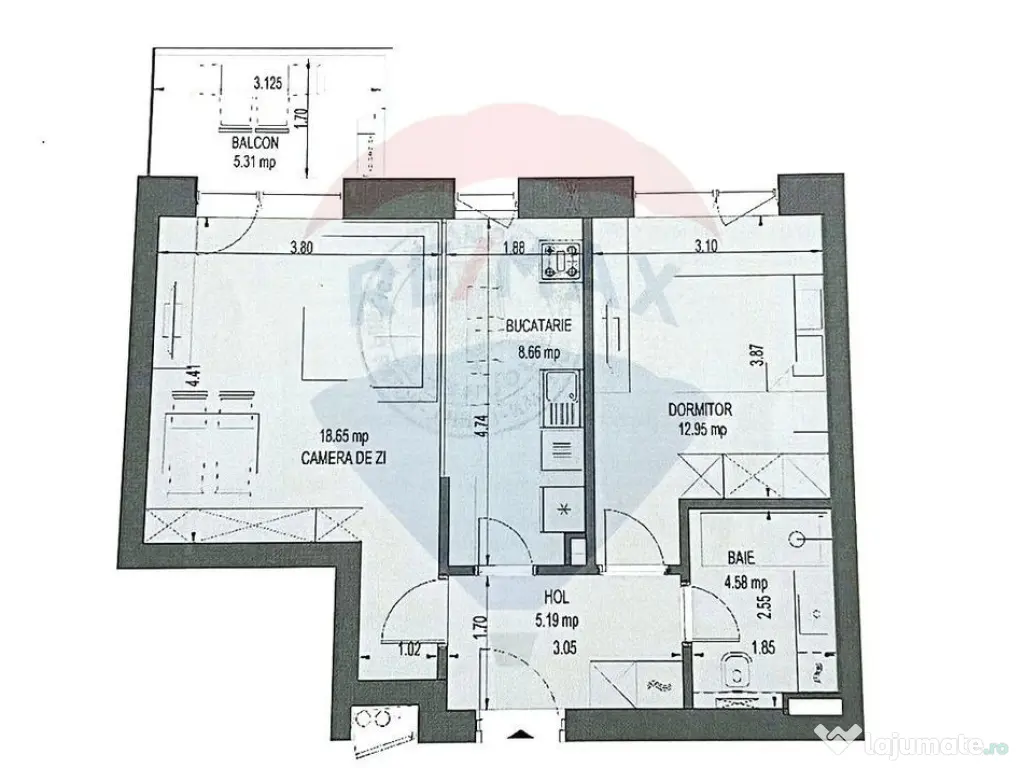 2 camere – Nusco City Park | Promenada Mall | Finalizat 