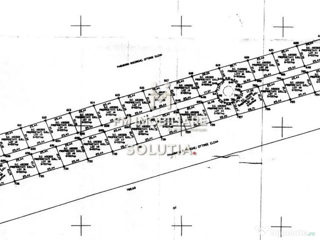 Teren intravilan – Crevedia – 62 de parcele – Acces... 