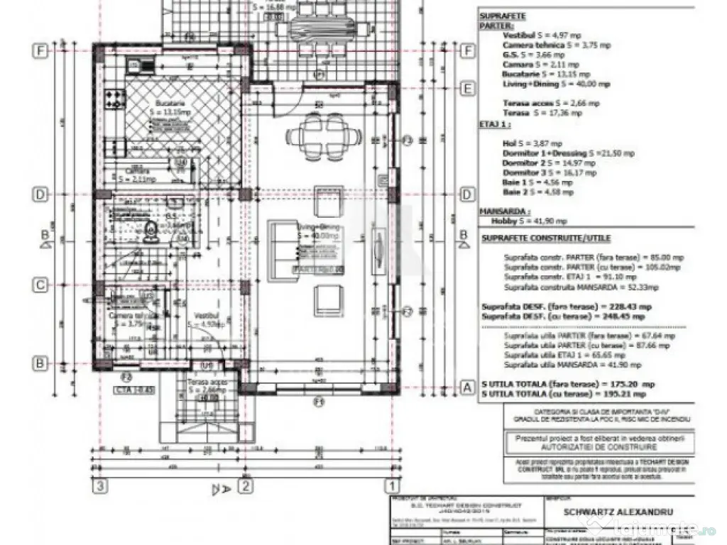 Casa single Otopeni 248.45mp, lot 464mp, influente neoromane 