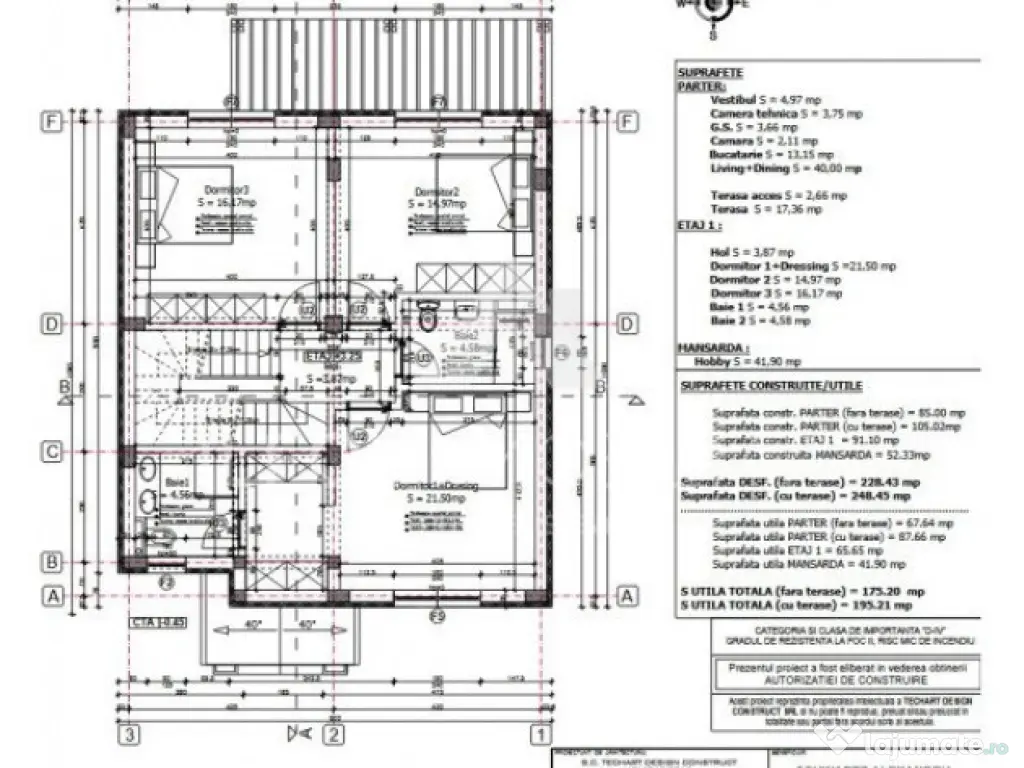 Casa single Otopeni 248.45mp, lot 464mp, influente neoromane 