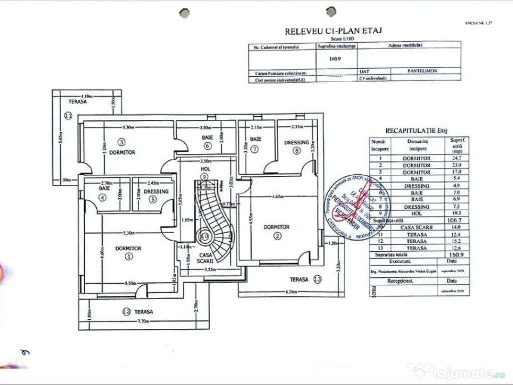 Casa P 1 - 7 camere - s.u. 208 mp - Teren 448 - Pantelimon 