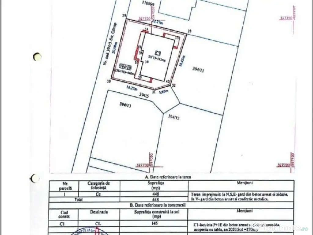 Casa P 1 - 7 camere - s.u. 208 mp - Teren 448 - Pantelimon 