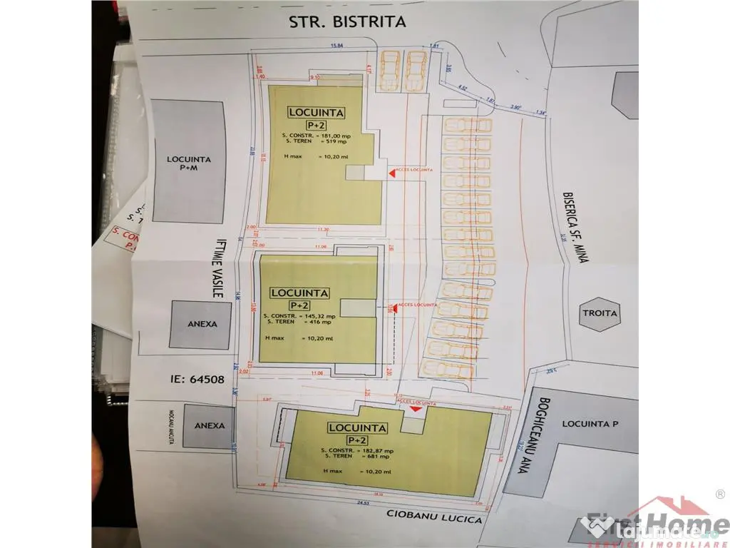 Teren 1.616 mp, D=28 ml, central zona case, autorizatie 3 cl 