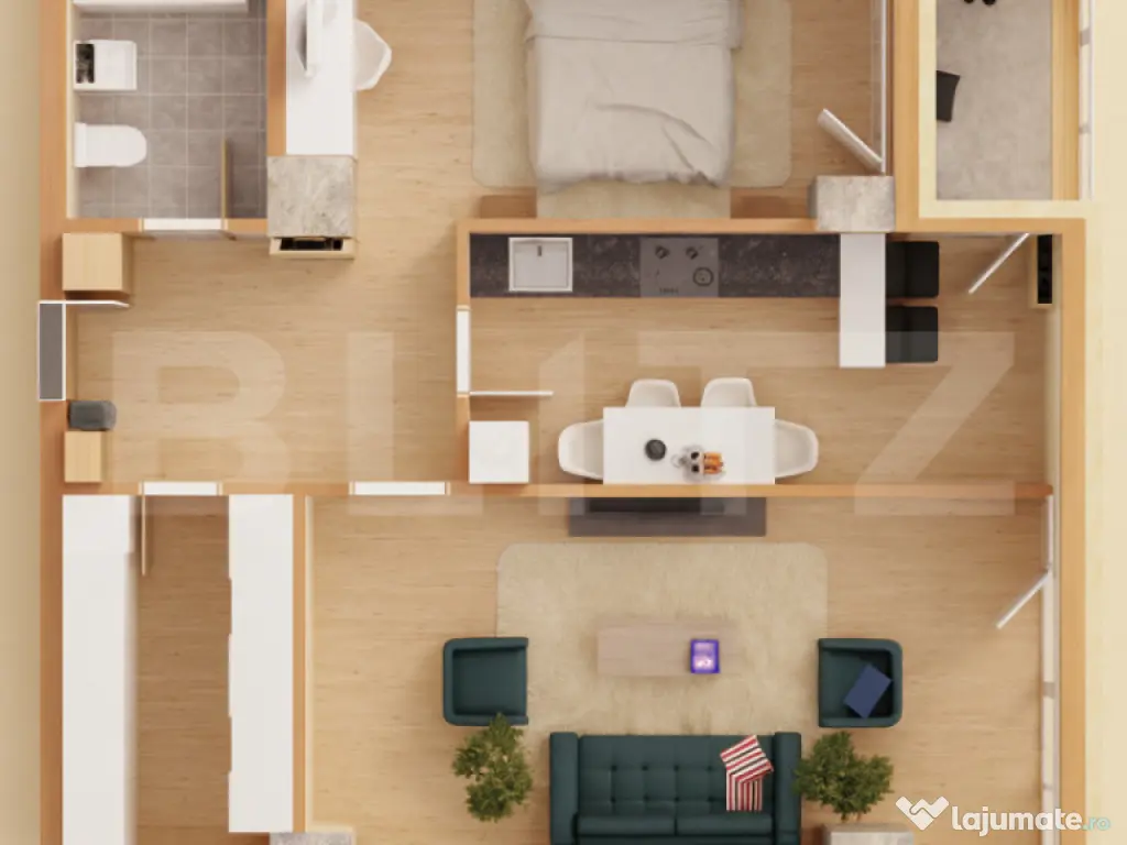 Apartament 2 camere, 68.68 mp, Aleea Sadoveanu