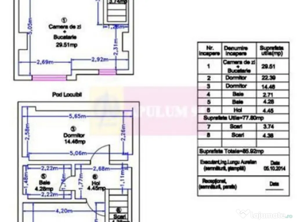 Apartament 3 camere tip duplex -Sebastian Parc Sebastian ... 