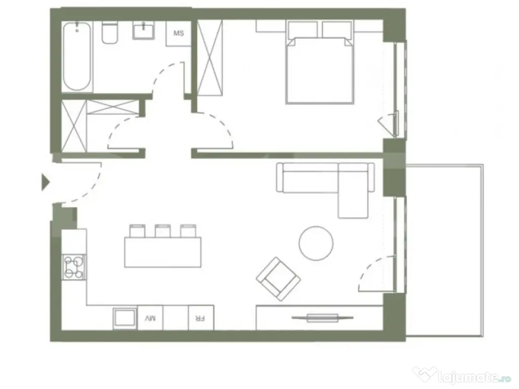 OPORTUNITATE! APARTAMENT 2 CAMERE, ETAJ INTERMEDIAR, ERA HEX