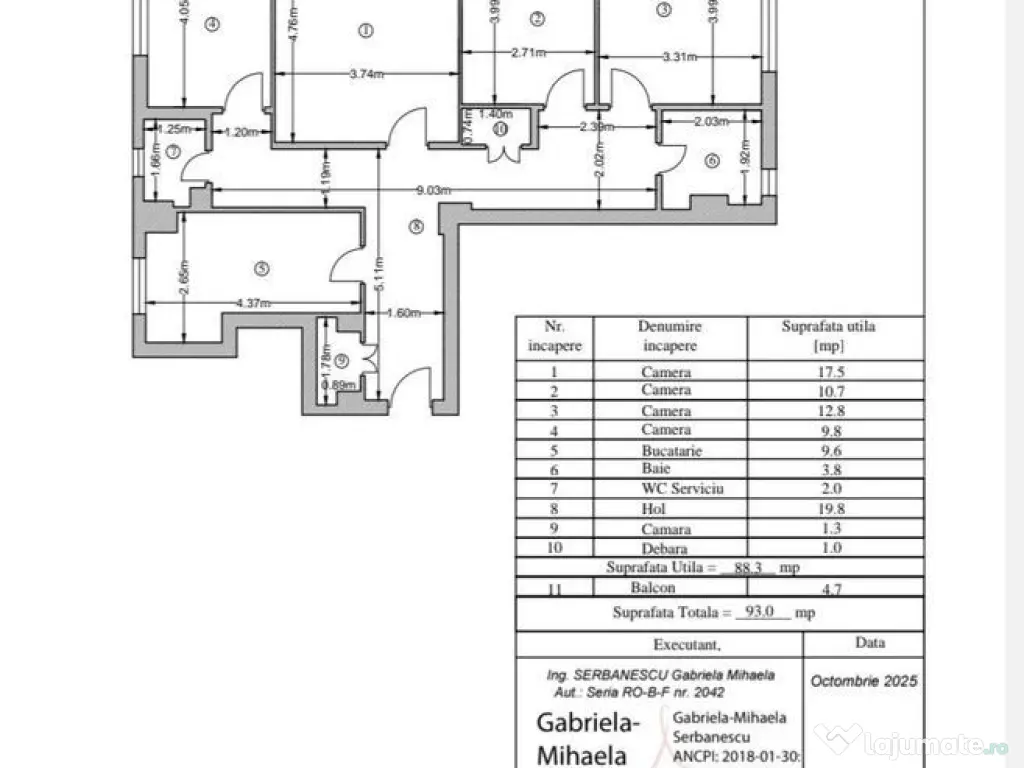 Apartament cu 4 camere 93 mp - Iuliu Maniu 