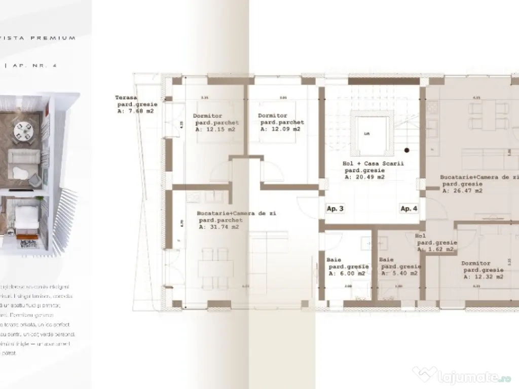 COMISION 0% - Apartamente cu 3 camere - Bdul Republicii 44, Baia Mare 