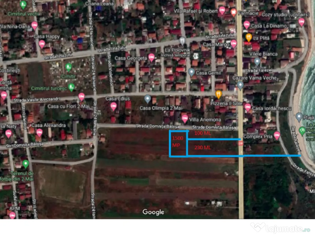 Teren intravilan litoral Statiunea 2Mai 