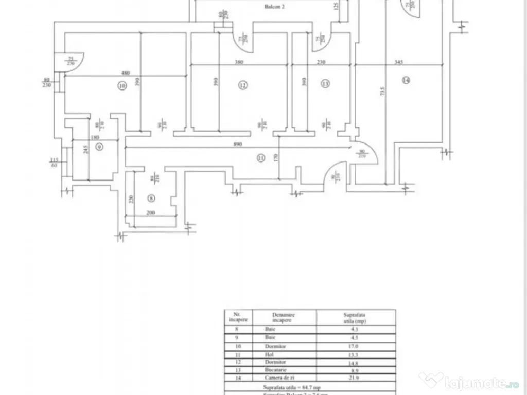 Apartament 3 camere, decomandat, 92 mp, Cartierul Veteranilo