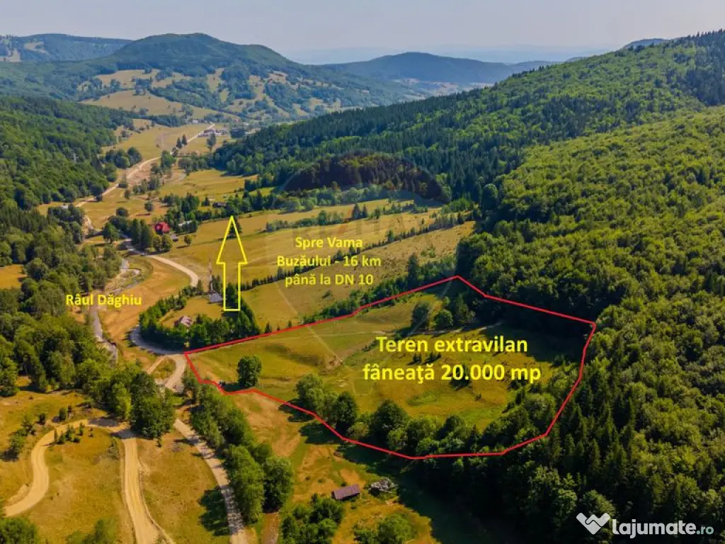 Teren 20000 mp, sat Dalghiu, com Vama Buzaului