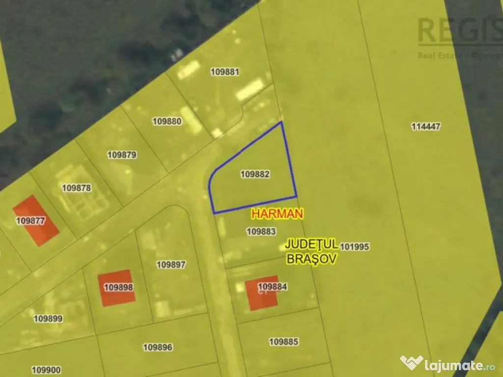 OPORTUNITATE TEREN INTRAVILAN CU PROIECT DE CASA, HARMAN