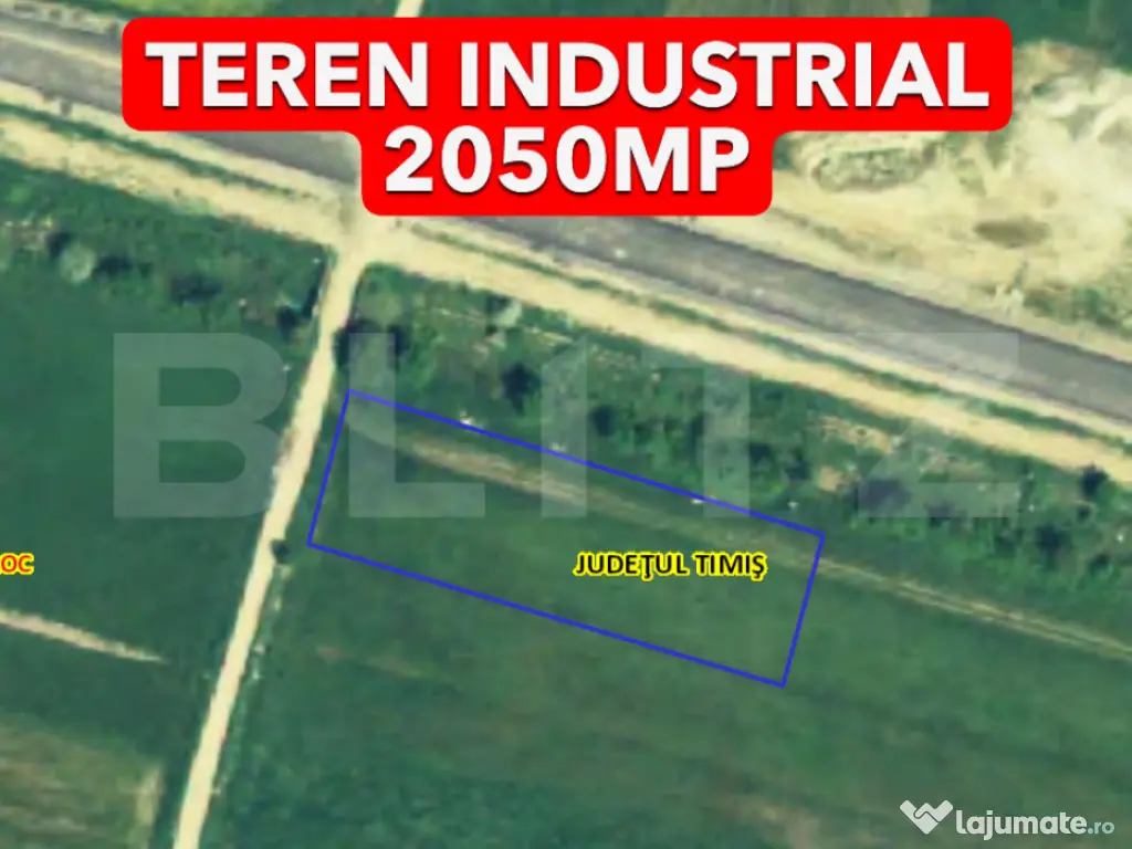 Teren industrial extravilan, 2.050mp, Giroc - Centură