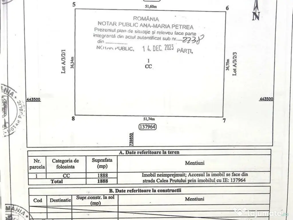 De inchiriat – Teren intravilan 2.077 mp – zona indus...