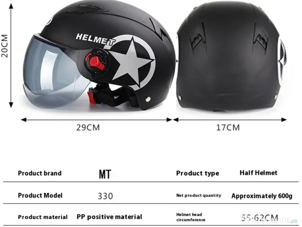 Casca protectie bicicleta/trotineta electrica, marime universala 55-62 cm,Neagra 