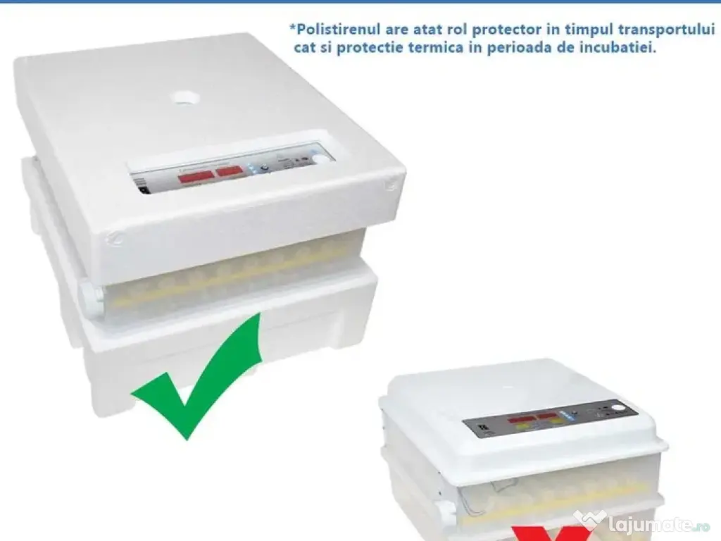 Incubator Clocitoare 120 Oua Gaina Rata Gasca Prepelite Pui  Automat Ovoscop 