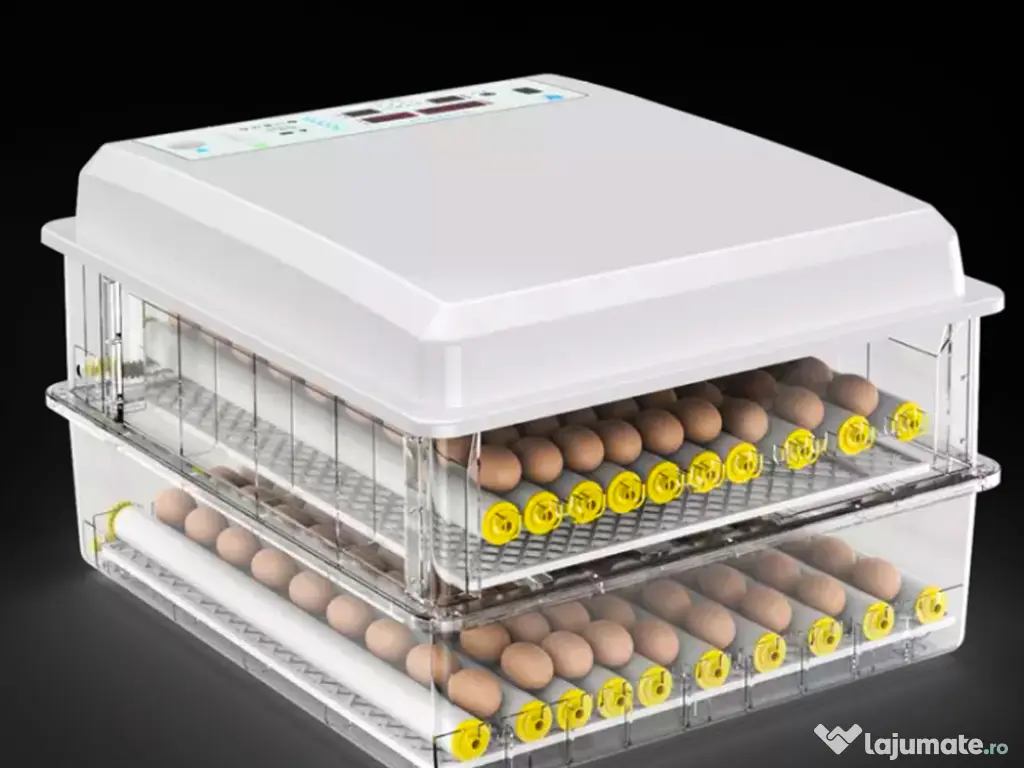 Incubator Clocitoare 120 Oua Gaina Rata Gasca Prepelite Pui  Automat Ovoscop 