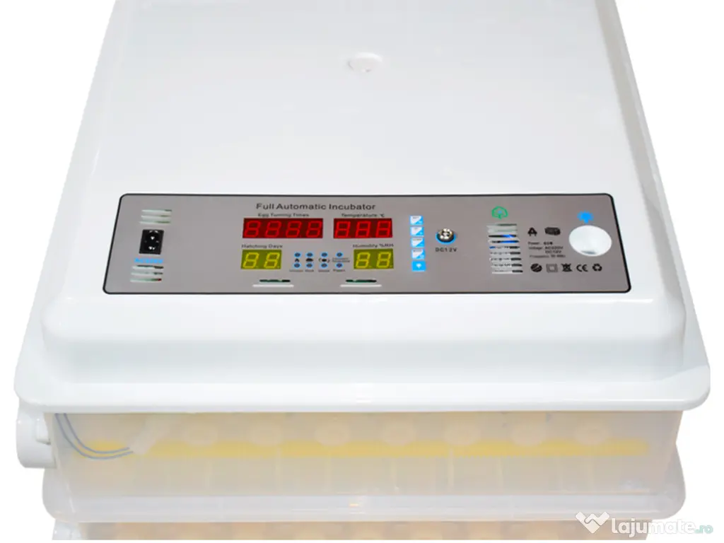 Incubator Clocitoare 120 Oua Gaina Rata Gasca Prepelite Pui  Automat Ovoscop 