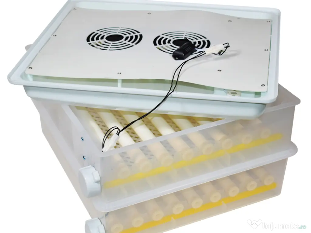 Incubator Clocitoare 120 Oua Gaina Rata Gasca Prepelite Pui  Automat Ovoscop 