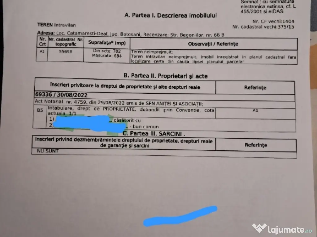 Loc de casa 684 mp Catamaresti Deal