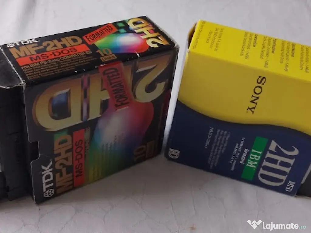 Lot 40 Dischete 3.5" (Sony, TDK, Verbatim) + 2 Casete Plastic+2 Cutii Originale 