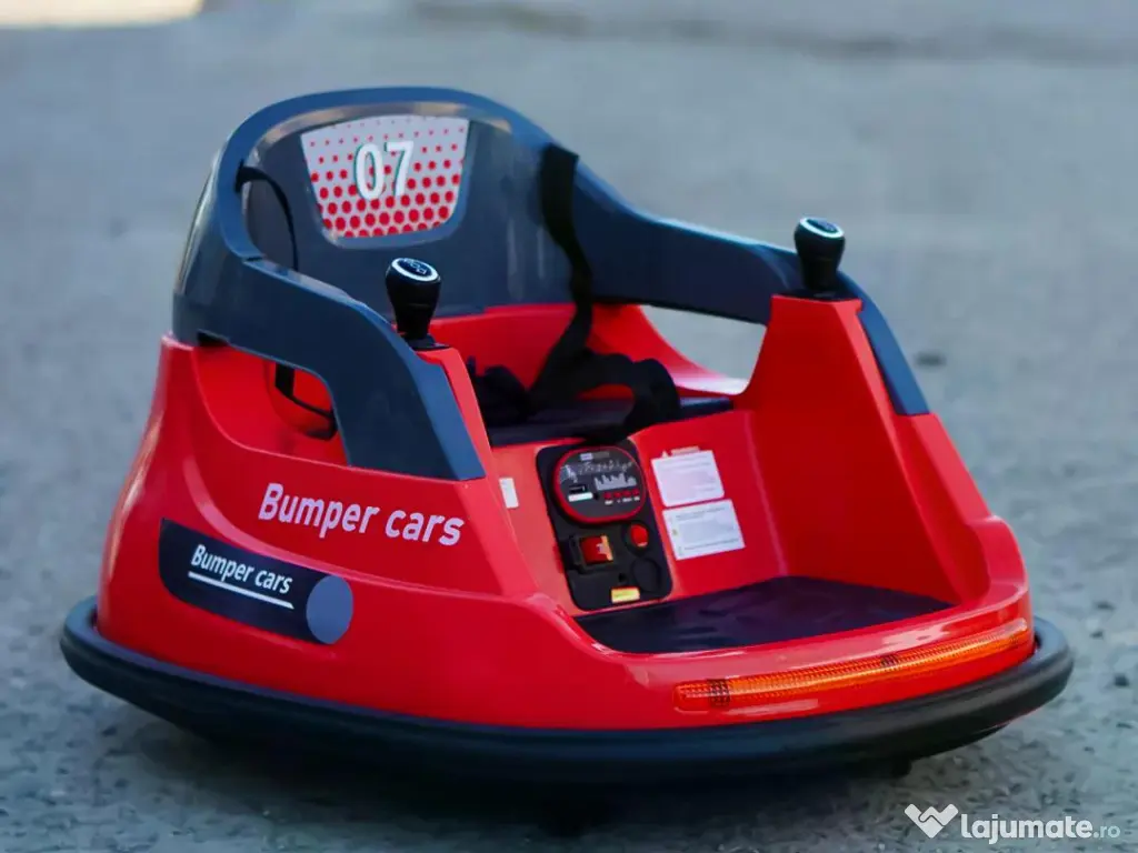 Masinuta busitoare electrica cu RC, Kinderauto Bumper, 2x 35W 12V RED 