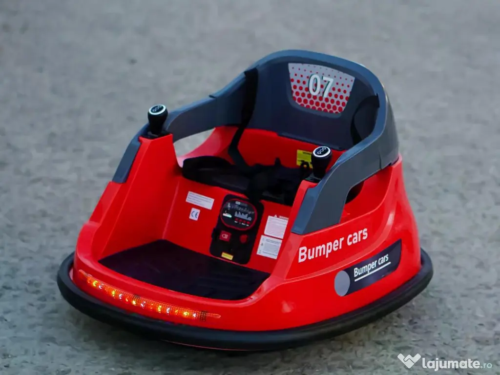 Masinuta busitoare electrica cu RC, Kinderauto Bumper, 2x 35W 12V RED 
