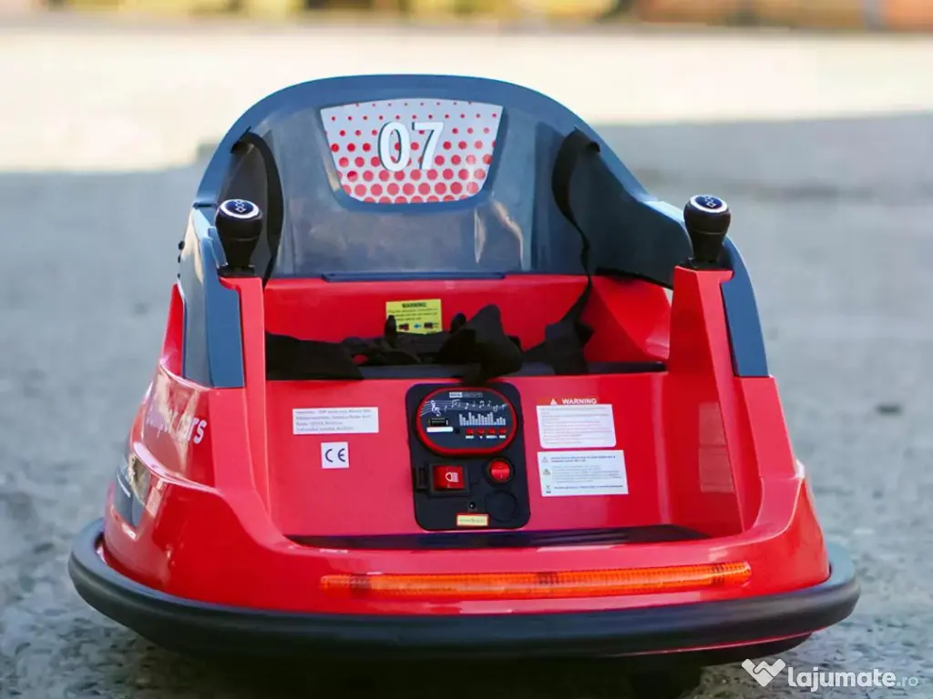 Masinuta busitoare electrica cu RC, Kinderauto Bumper, 2x 35W 12V RED 