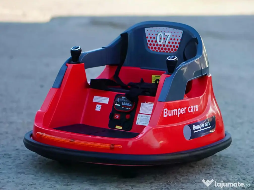Masinuta busitoare electrica cu RC, Kinderauto Bumper, 2x 35W 12V RED 