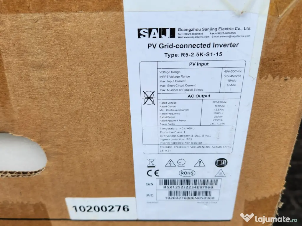 Inverter SAJ Rooftop Solar R5-2K-S1-15 Nou 