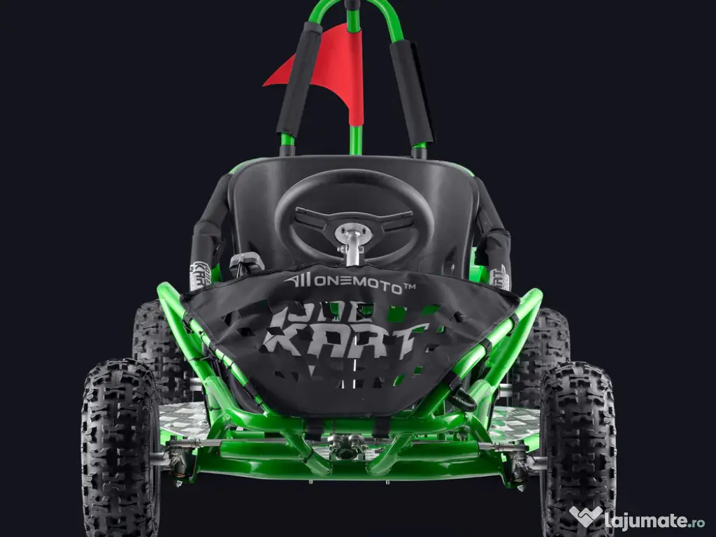 Kart electric pentru copii Kinder ecoGokart 1000W, baterie 48V verde 