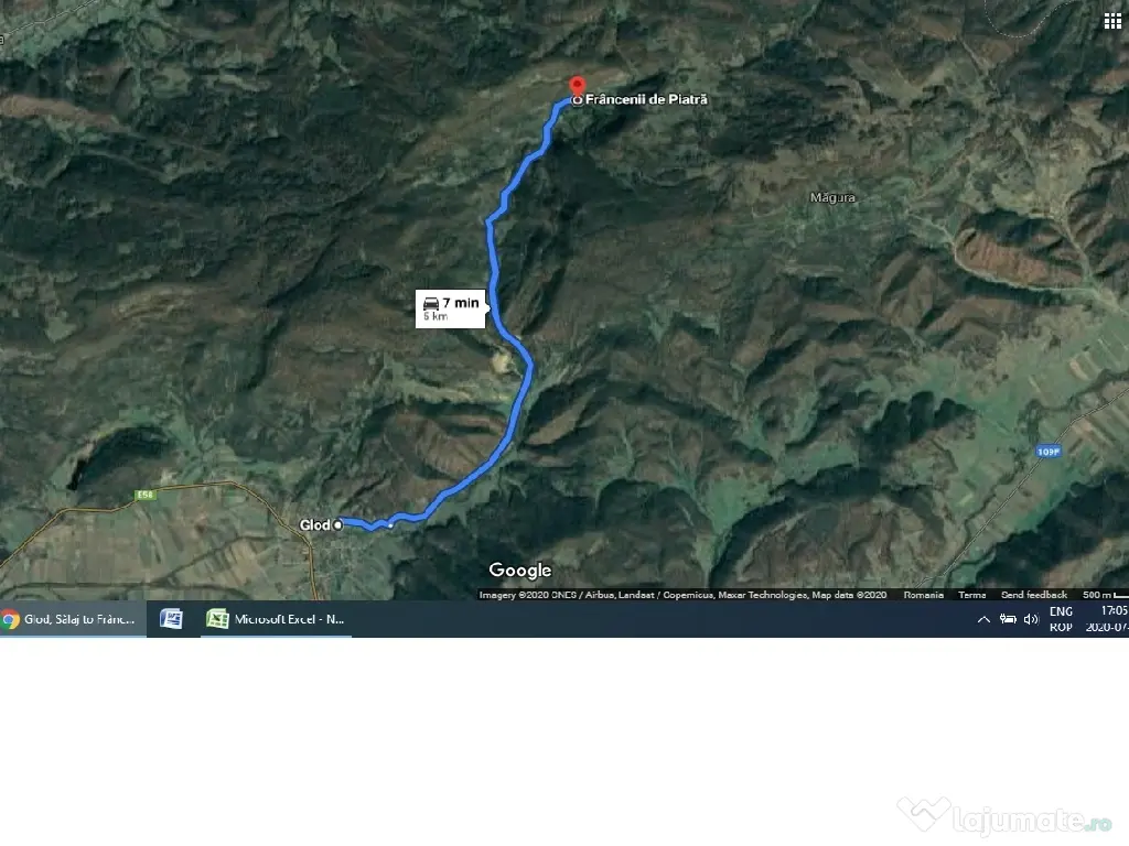 Vand Teren la poalele padurii - ideal casa de vacanta 3.300 mp 