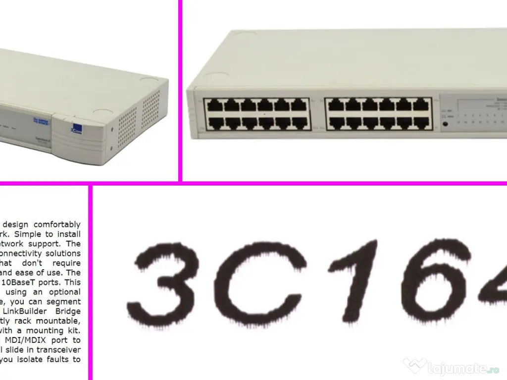 Switch 24 porturi SuperStack pentru sistem de supraveghere 