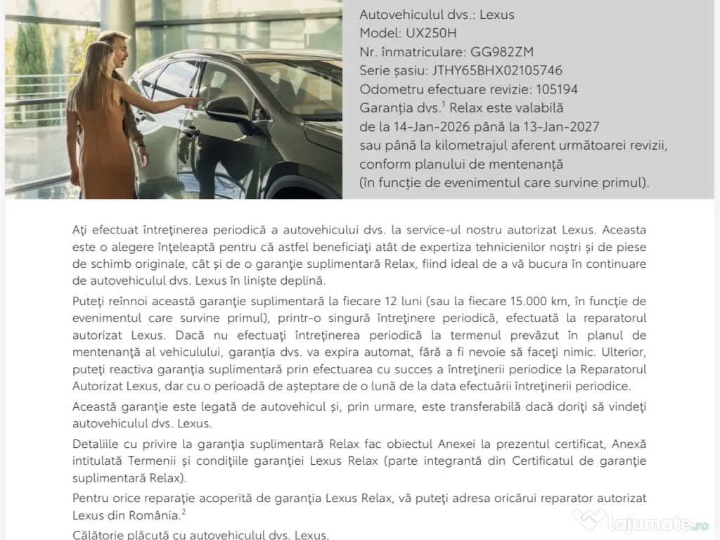 Lexus UX 250h Business Edition- Fcatura-Garantie-Revizie-Test baterie 