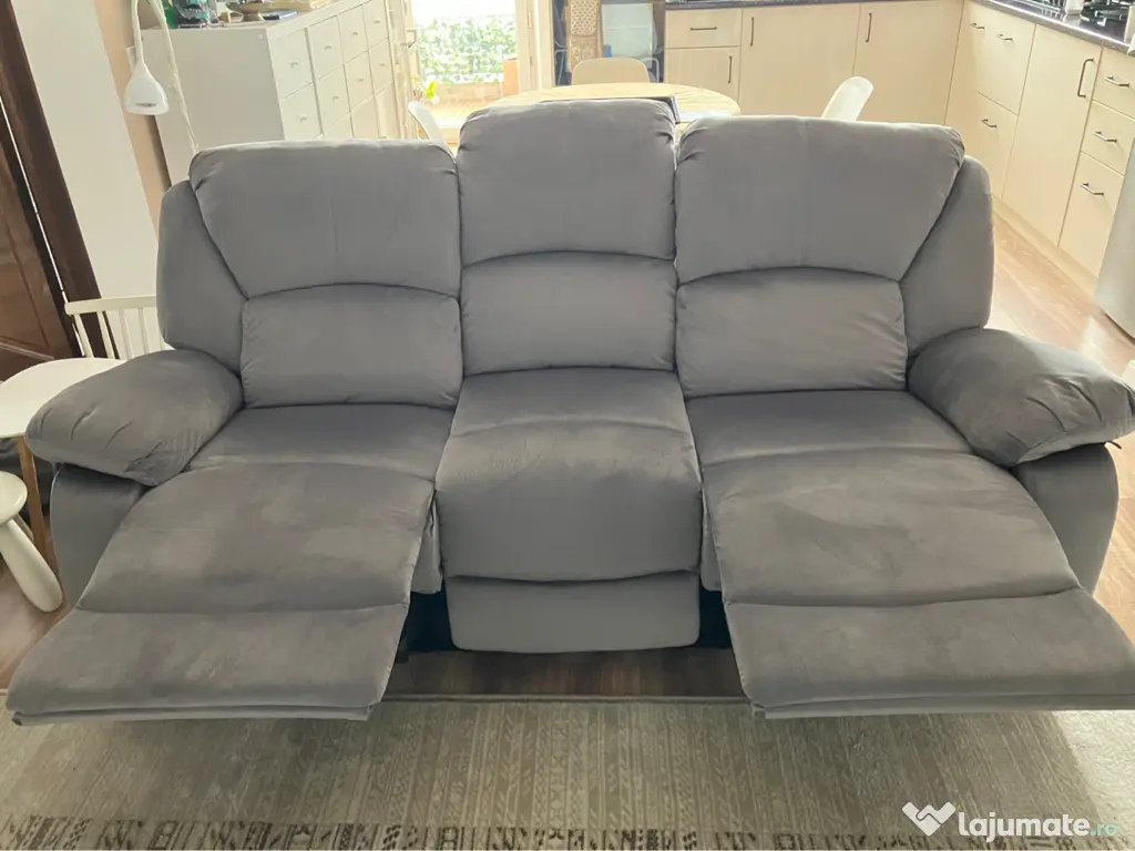 Canapea 3 locuri cu recliner 