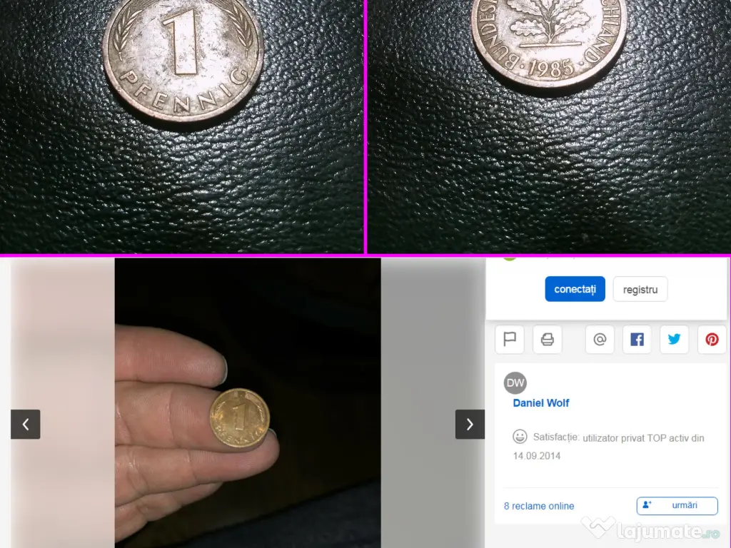 Moneda rara 1 pfennig 1985 j 