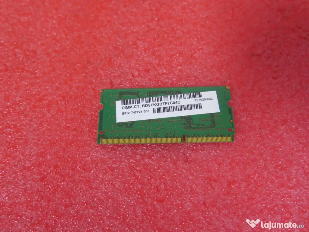 Kit Memorie RAM Laptop SODIMM HP Micron DDR3L 8GB (2x4GB), 1600MHz - TESTAT