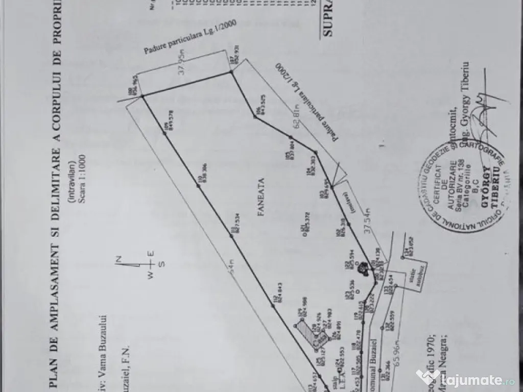 Teren la poalele padurii,Buzaiel,Vama Buzaului,DJ,constructi 