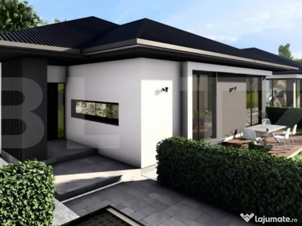 Casă individuală în Sânpetru – 4 camere, tavane 3 m, g