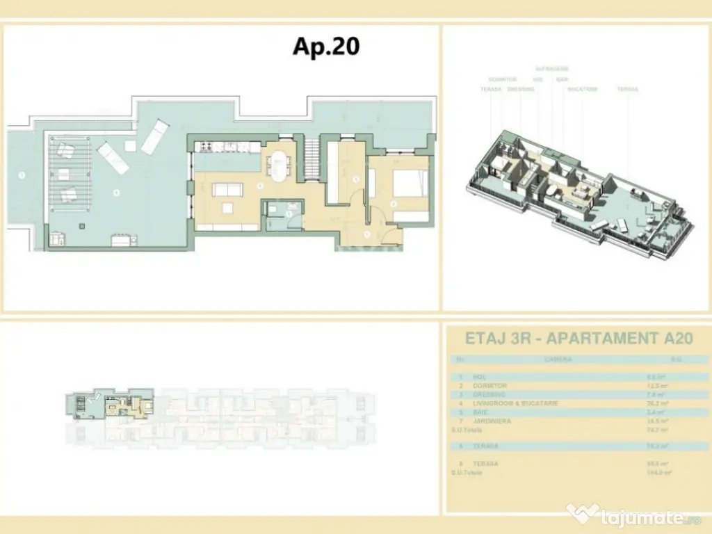 2 Camere Direct Dezvoltator -Incalzire in Pardoseala 
