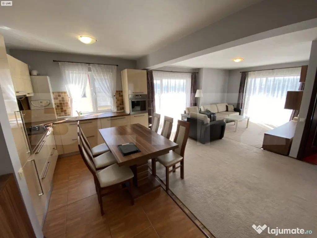 Apartament 2 camere, 55 mp, complet utilat si mobilat, etaj