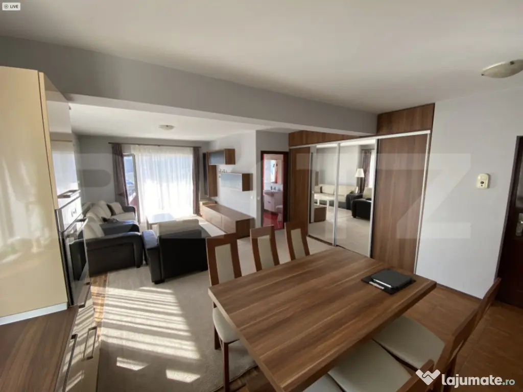 Apartament 2 camere, 55 mp, complet utilat si mobilat, etaj