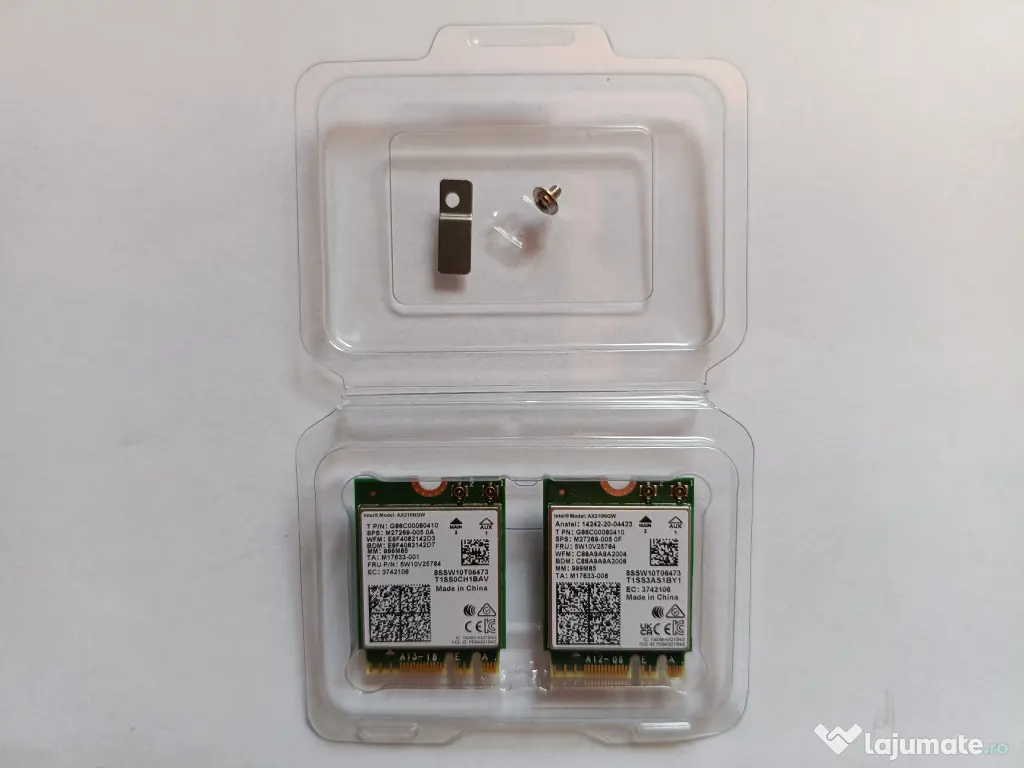 Placă wireless Wi-Fi 6E Intel AX210 NGW M.2/NGFF, Bluetooth 5.3, 3000 Mbps - NOU 