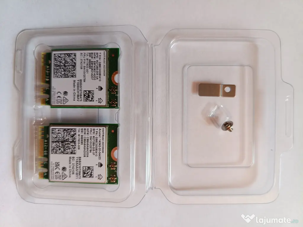 Placă wireless Wi-Fi 6E Intel AX210 NGW M.2/NGFF, Bluetooth 5.3, 3000 Mbps - NOU 